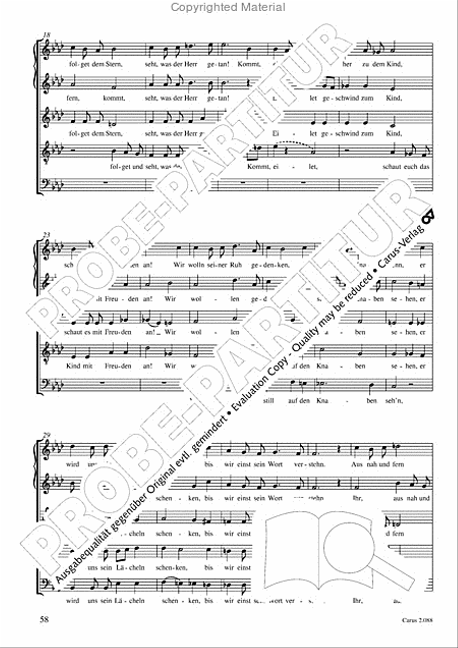 Calmus Christmas Carols Choir scores gallery preview page 59