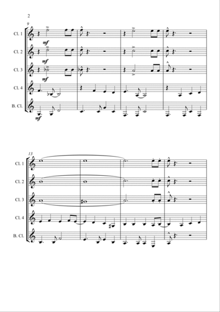 Copacabana (At The Copa) Clarinet Quintet scores gallery preview page 6