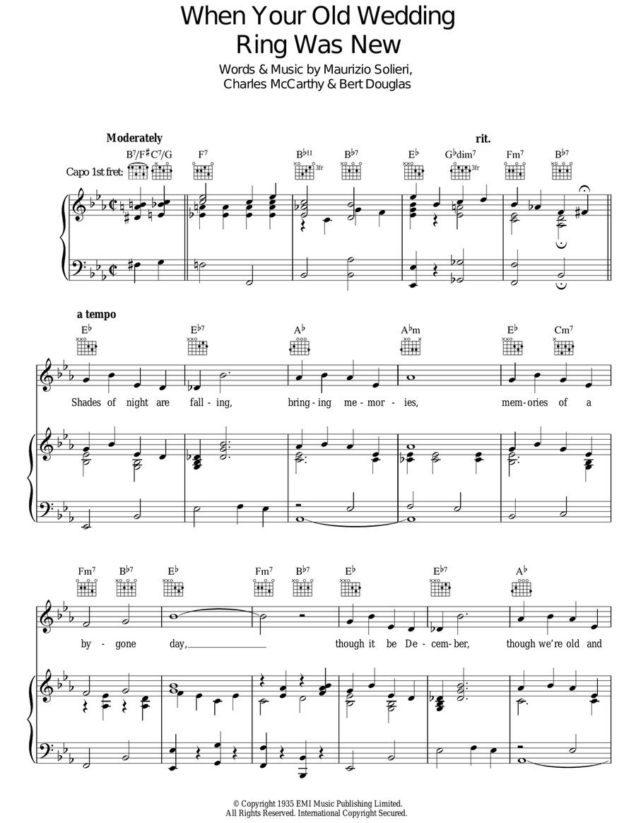 When Your Old Wedding Ring Was New Acoustic Guitar scores gallery preview page 1