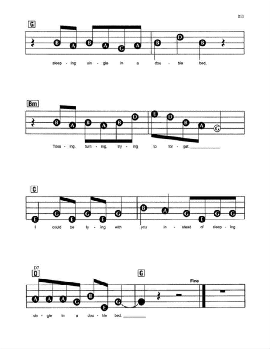 Sleeping Single In A Double Bed Electronic Keyboard scores gallery preview page 2