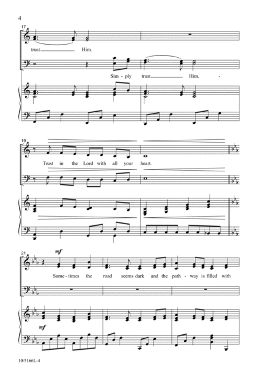 Trust in the Lord 4-Part scores gallery preview page 4