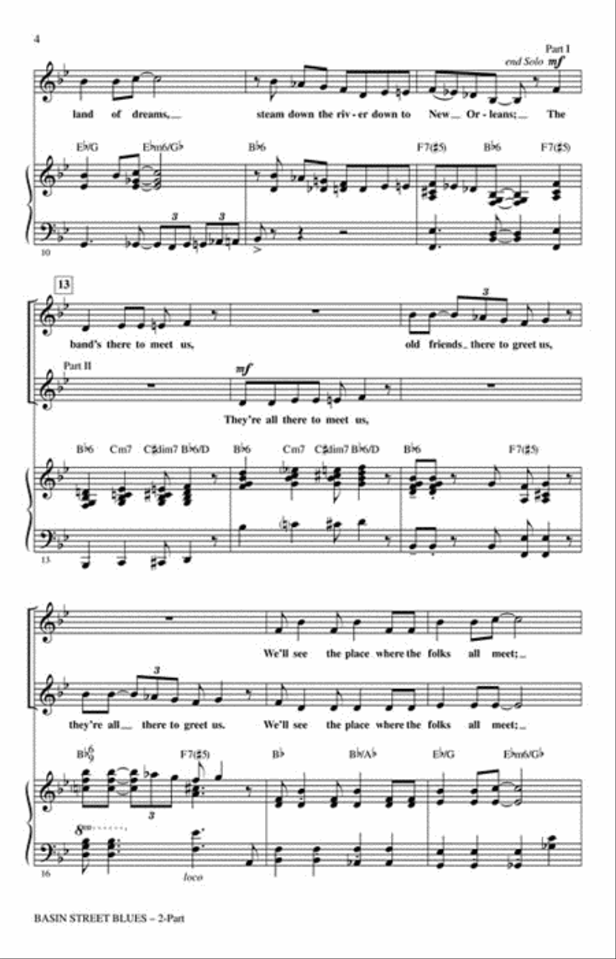 Basin Street Blues Choir scores gallery preview page 3