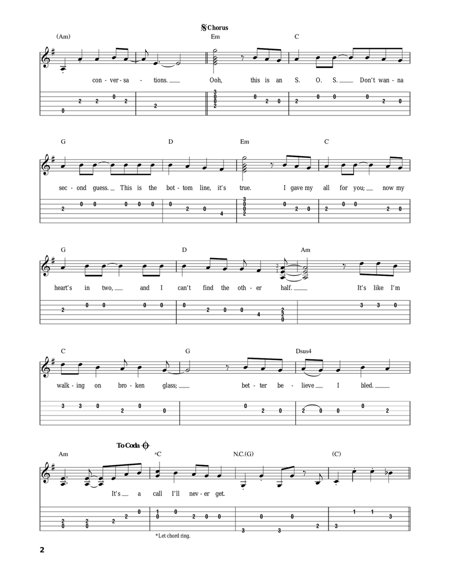 S.O.S. Acoustic Guitar scores gallery preview page 2