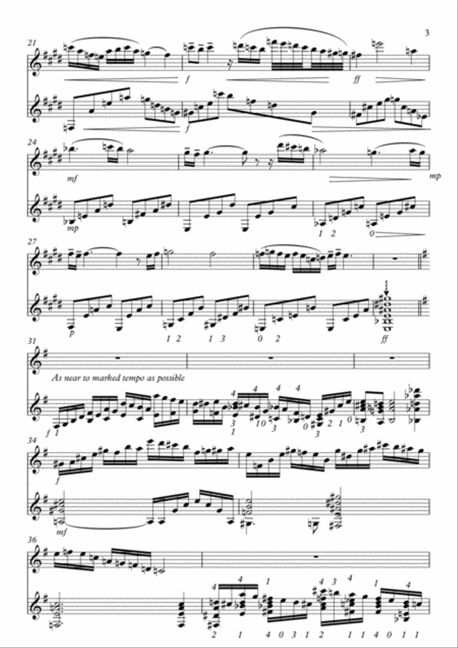 'Haunted House' for Violin and Guitar String Duet scores gallery preview page 3