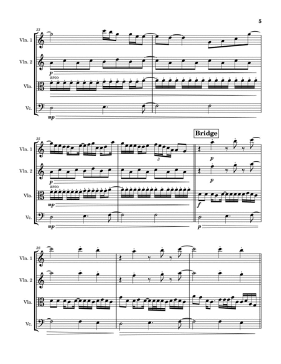 Snooze Snooze String Quartet scores gallery preview page 5