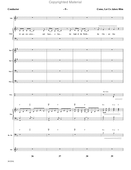 Come, Let Us Adore Him - Brass and Rhythm Score and Parts image number null