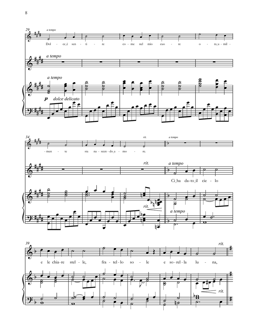 Fratello Sole, Sorella Luna (Dolce è sentire) (Theme from Brother Sun, Sister Moon) Voice scores gallery preview page 3