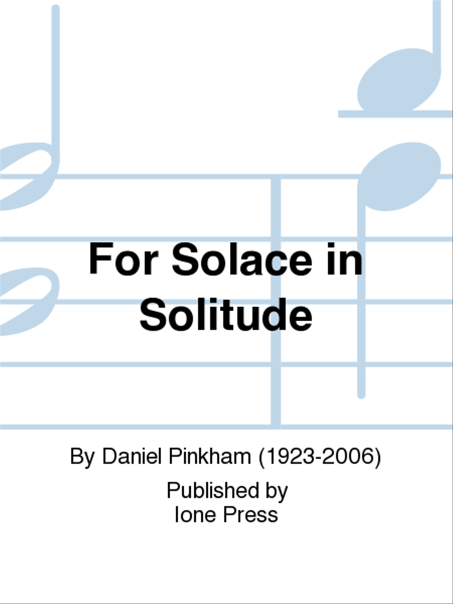 For Solace in Solitude (Viola version) Viola Solo scores gallery preview page 1