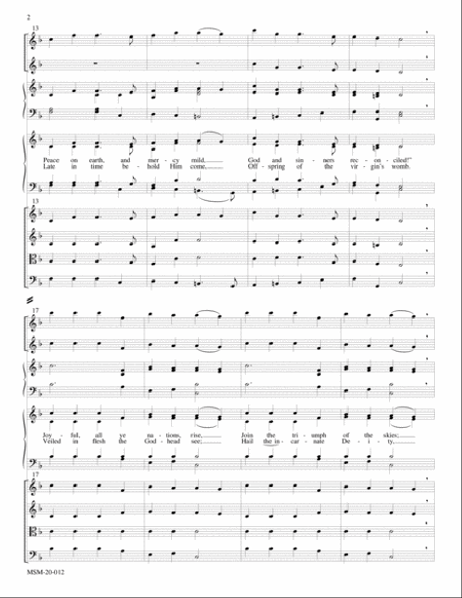 Hark! The Herald Angels Sing Choir scores gallery preview page 2