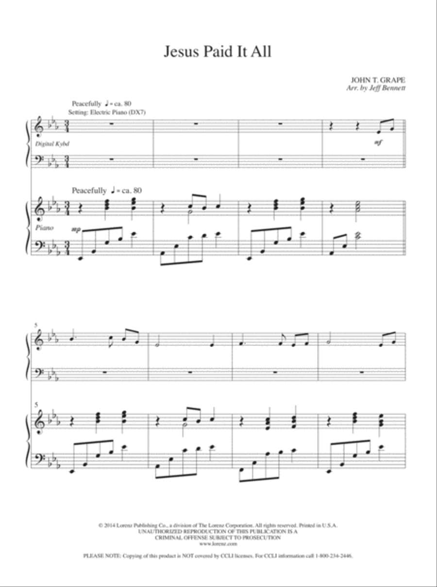Keyboard Praise Electronic Keyboard scores gallery preview page 8