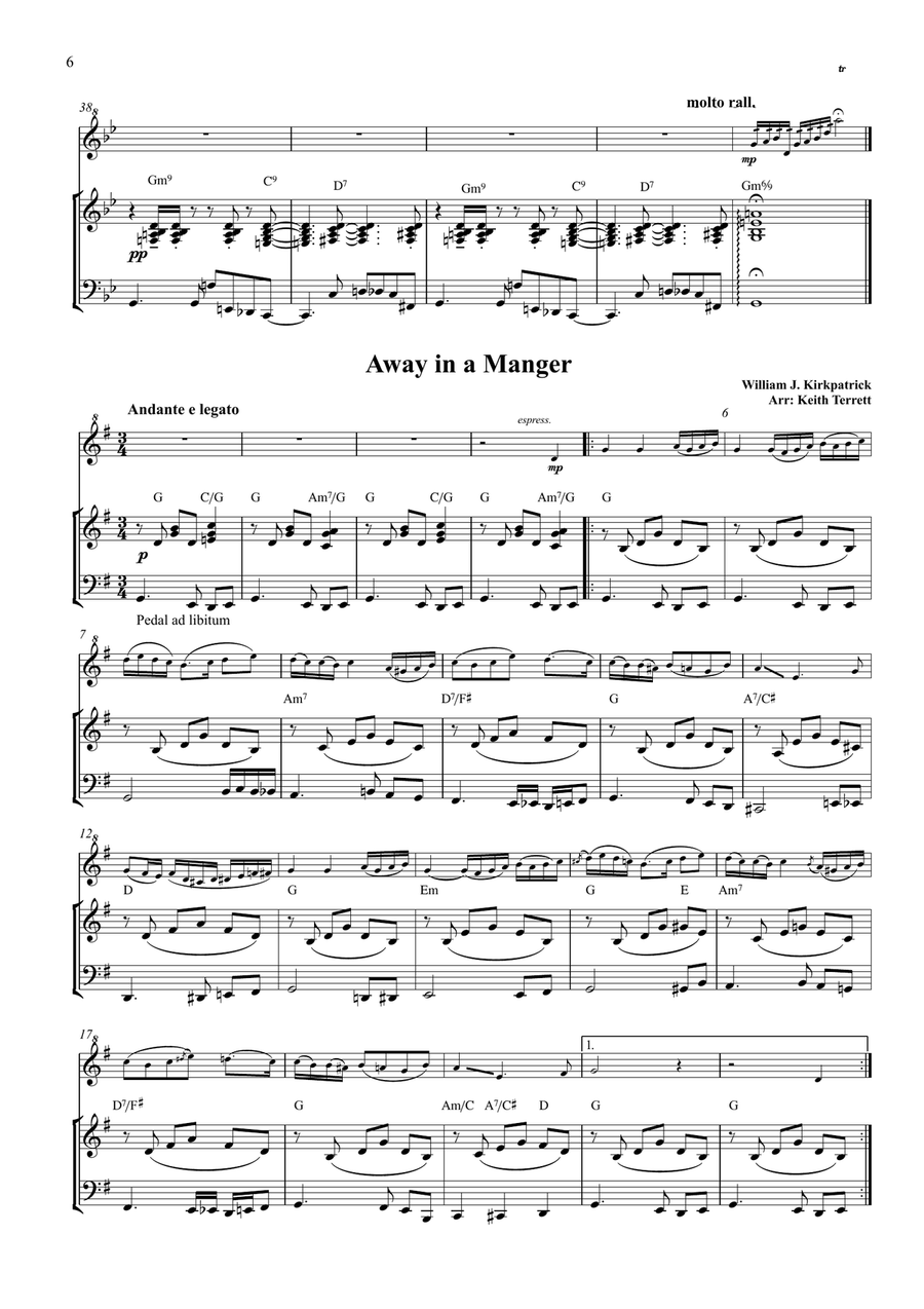 8 Swinging Xmas Carols for Descant (Soprano Recorder) & Piano Soprano Recorder scores gallery preview page 6