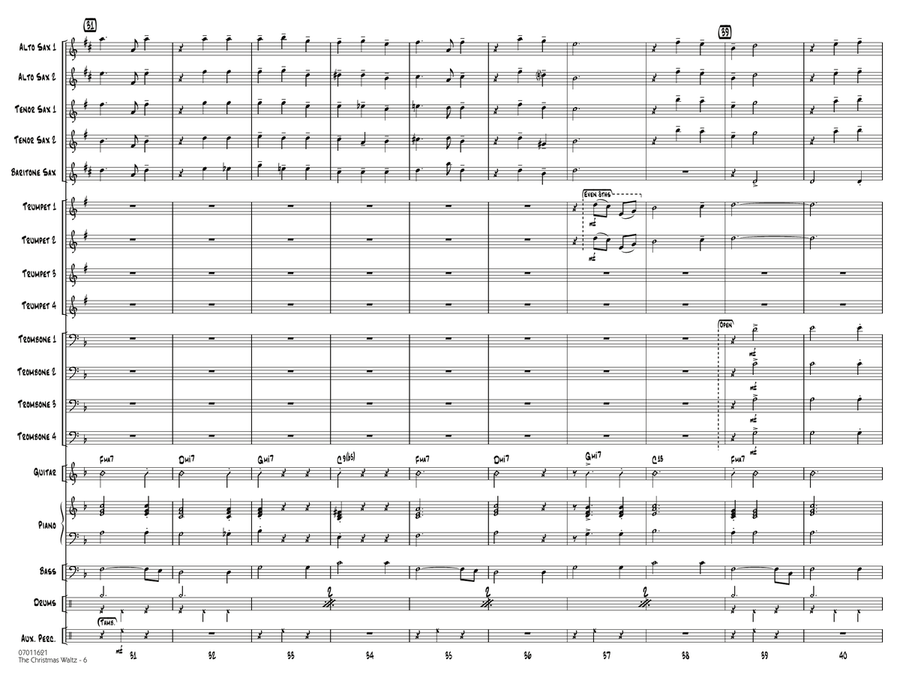 The Christmas Waltz - Full Score Jazz Ensemble scores gallery preview page 5