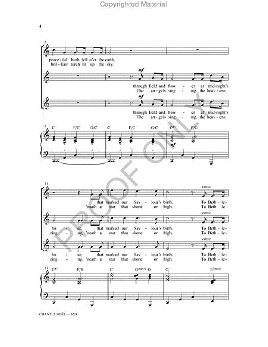 Chantez Noel SSA scores gallery preview page 4