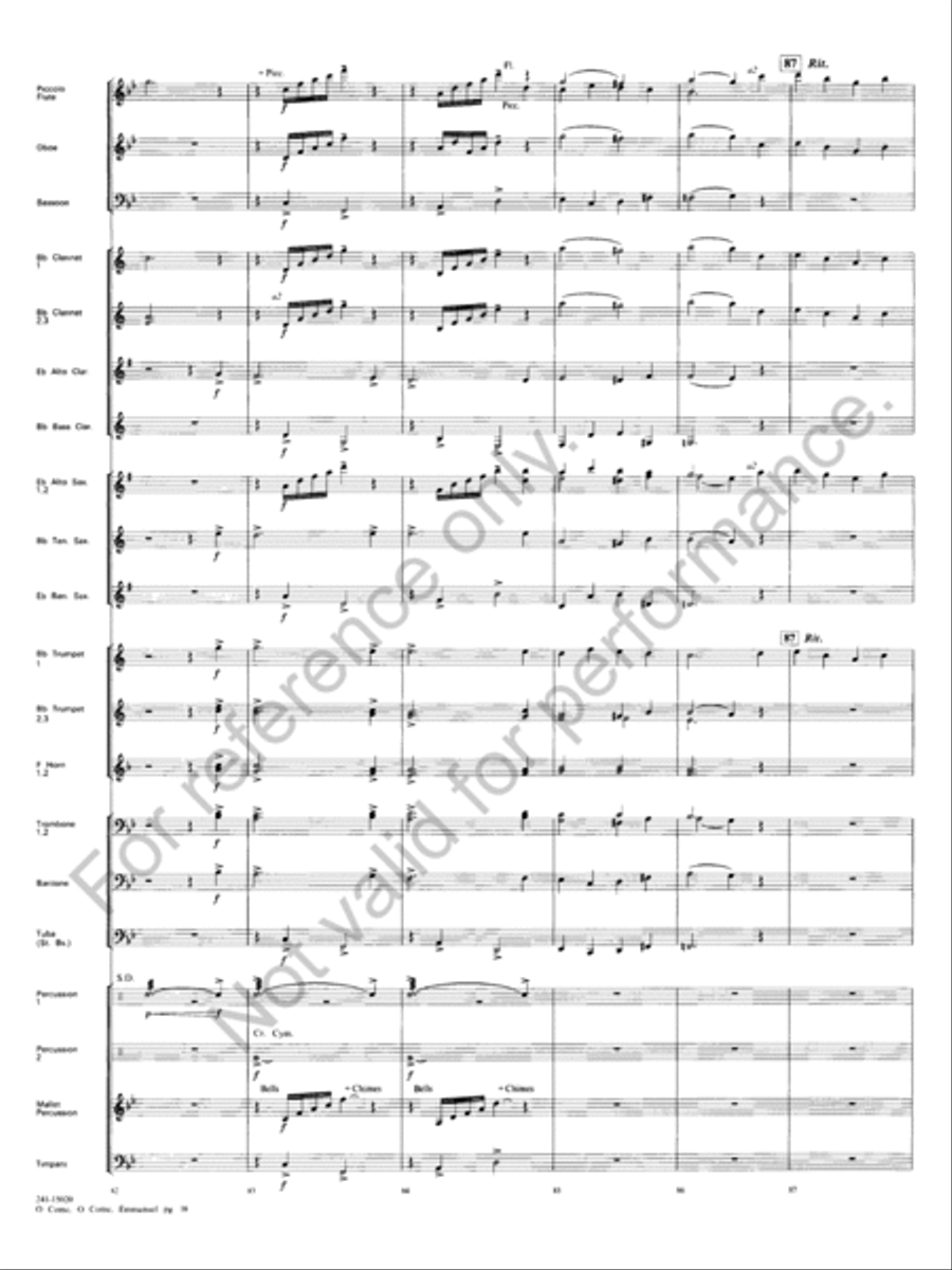 O Come, O Come, Emmanuel Concert Band scores gallery preview page 17