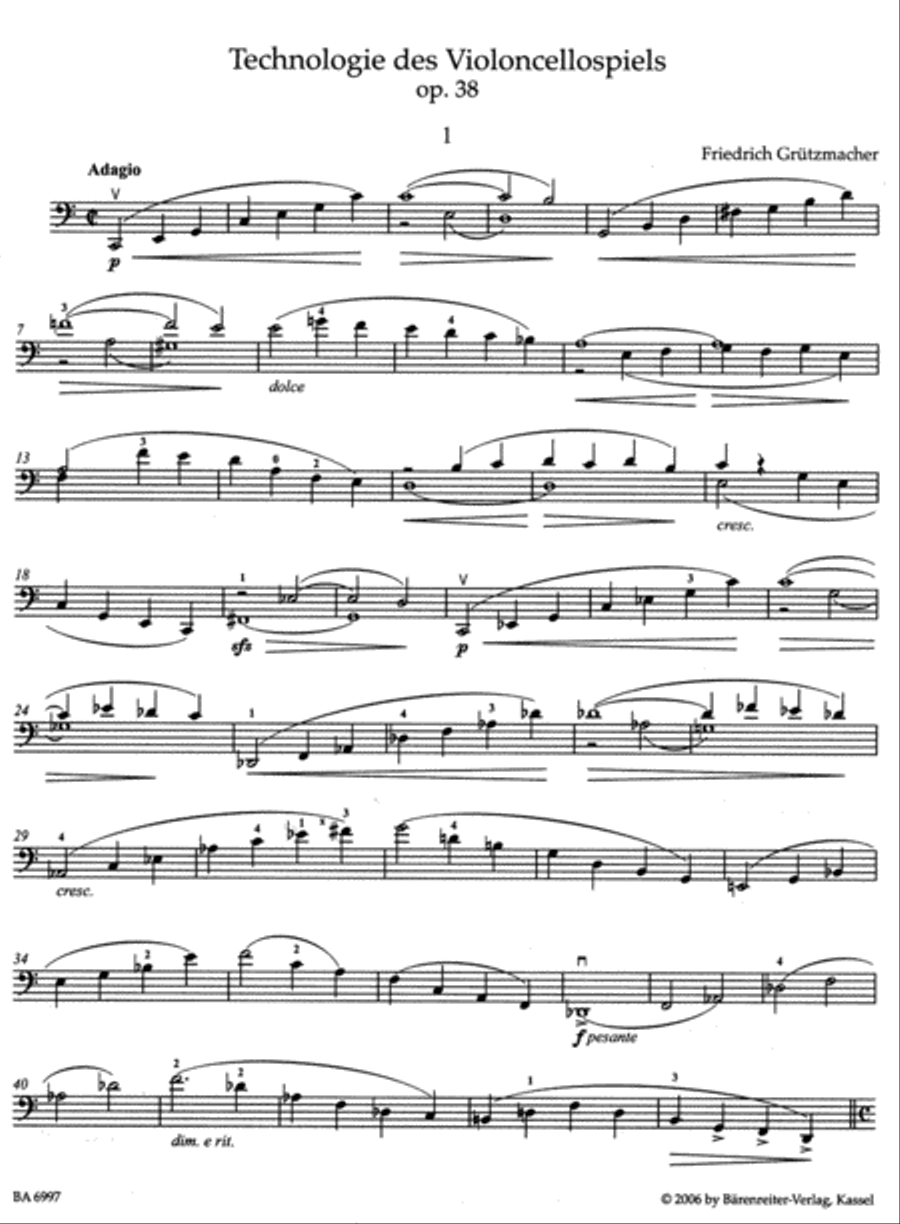 Technology of Violoncello Playing, op. 38 Cello Solo scores gallery preview page 2