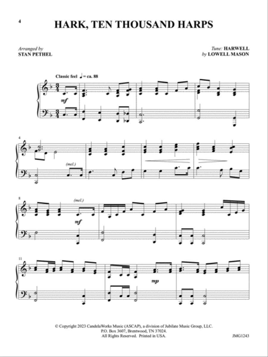 HymnBuilder: The Music of Lowell Mason for Solo Piano Piano Solo scores gallery preview page 5