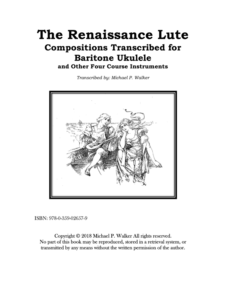 Lute Music of the Renaissance for Baritone Ukulele Lute scores gallery preview page 1
