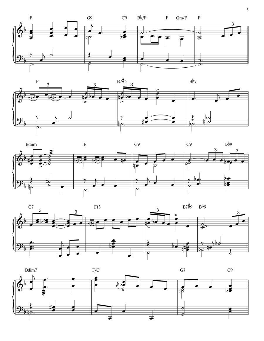 There Will Be Peace In The Valley For Me [Jazz version] (arr. Brent Edstrom) Piano Solo scores gallery preview page 3
