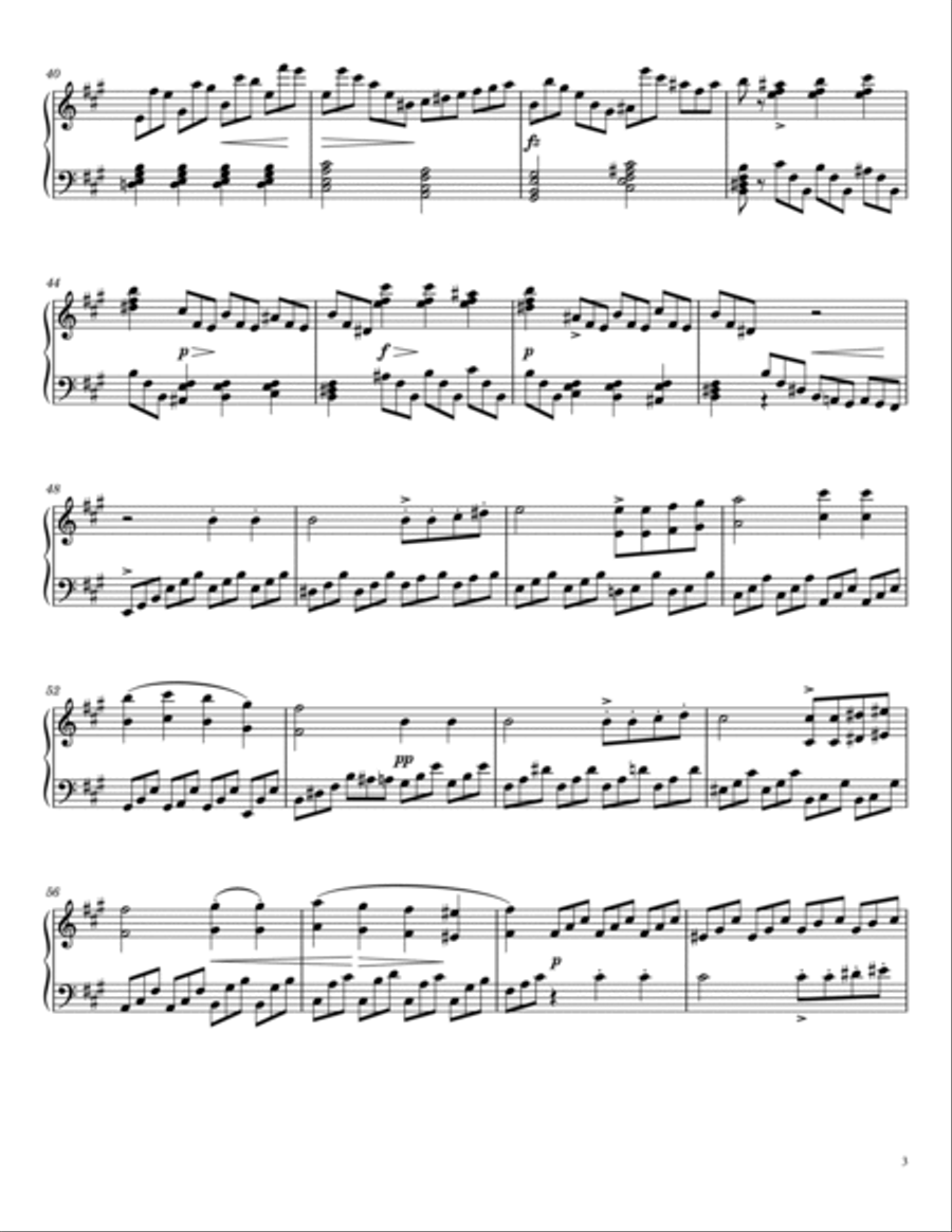 Schubert - Piano Sonata No.20 in A major, D.959 - IV. Rondo - Allegretto - Original For Piano Solo Piano Solo scores gallery preview page 3