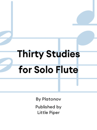 Book cover for Thirty Studies for Solo Flute