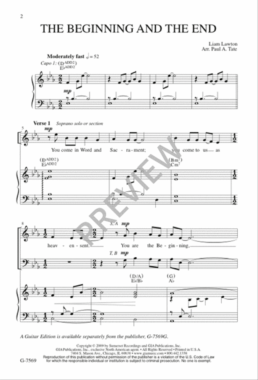 The Beginning and the End 4-Part scores gallery preview page 2