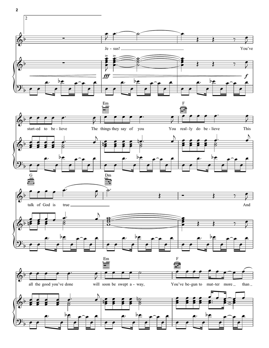 Heaven On Their Minds Acoustic Guitar scores gallery preview page 2