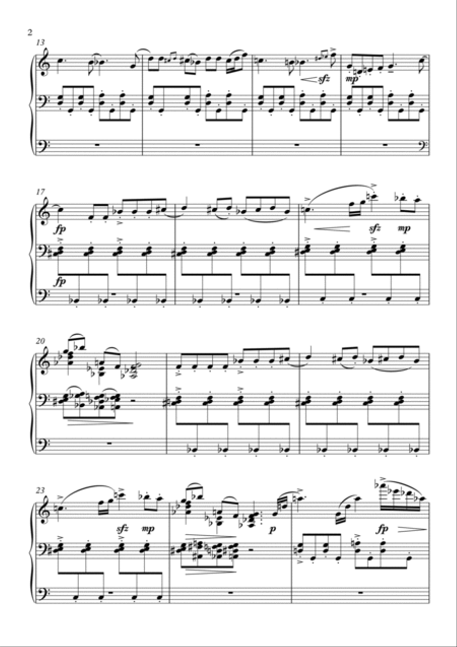 Les chevraux - fragment du Ballet Les chevraux et le Loup Piano Solo scores gallery preview page 2