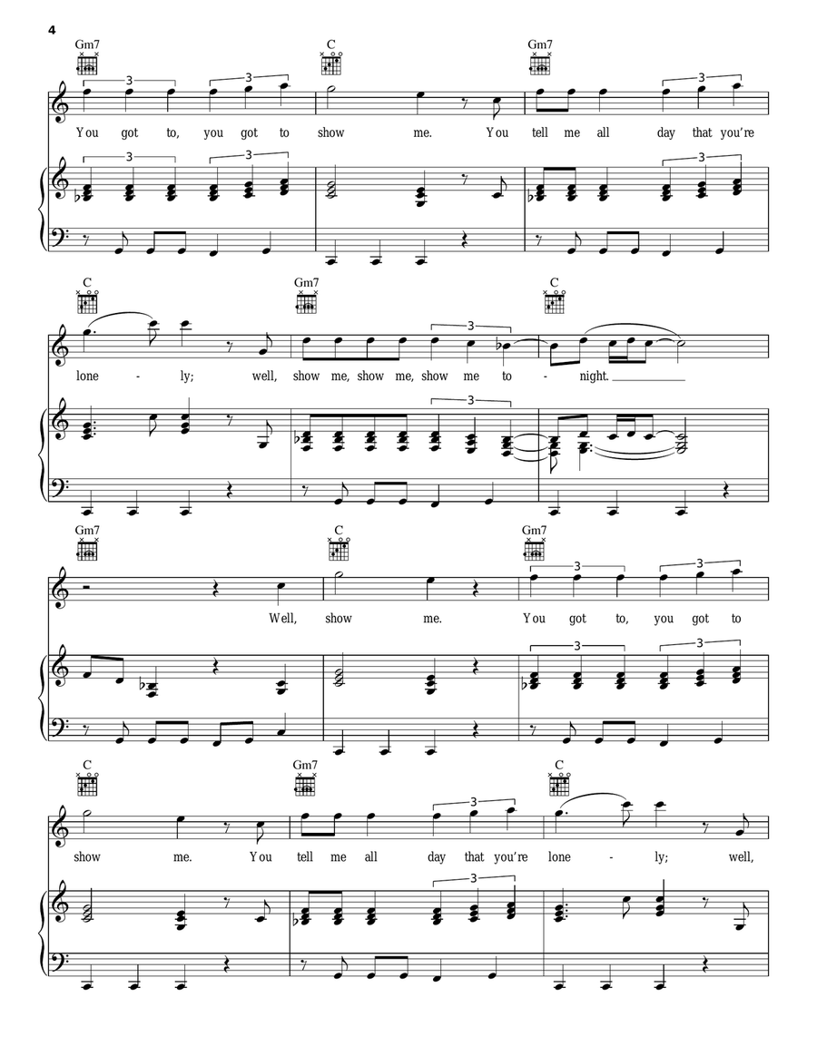 Show Me Show Me Piano, Vocal, Guitar scores gallery preview page 4