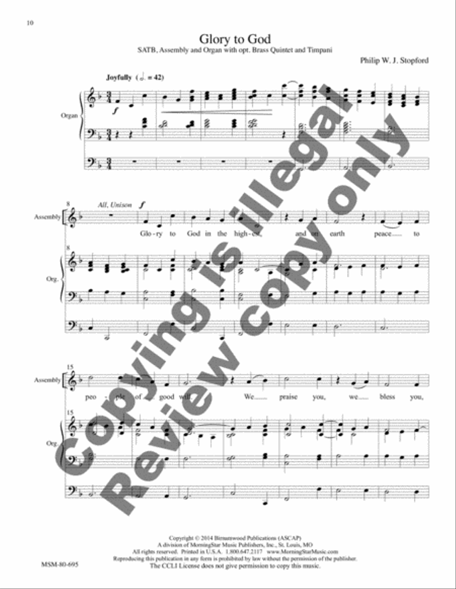 Mass of St. Luke the Evangelist 4-Part scores gallery preview page 7