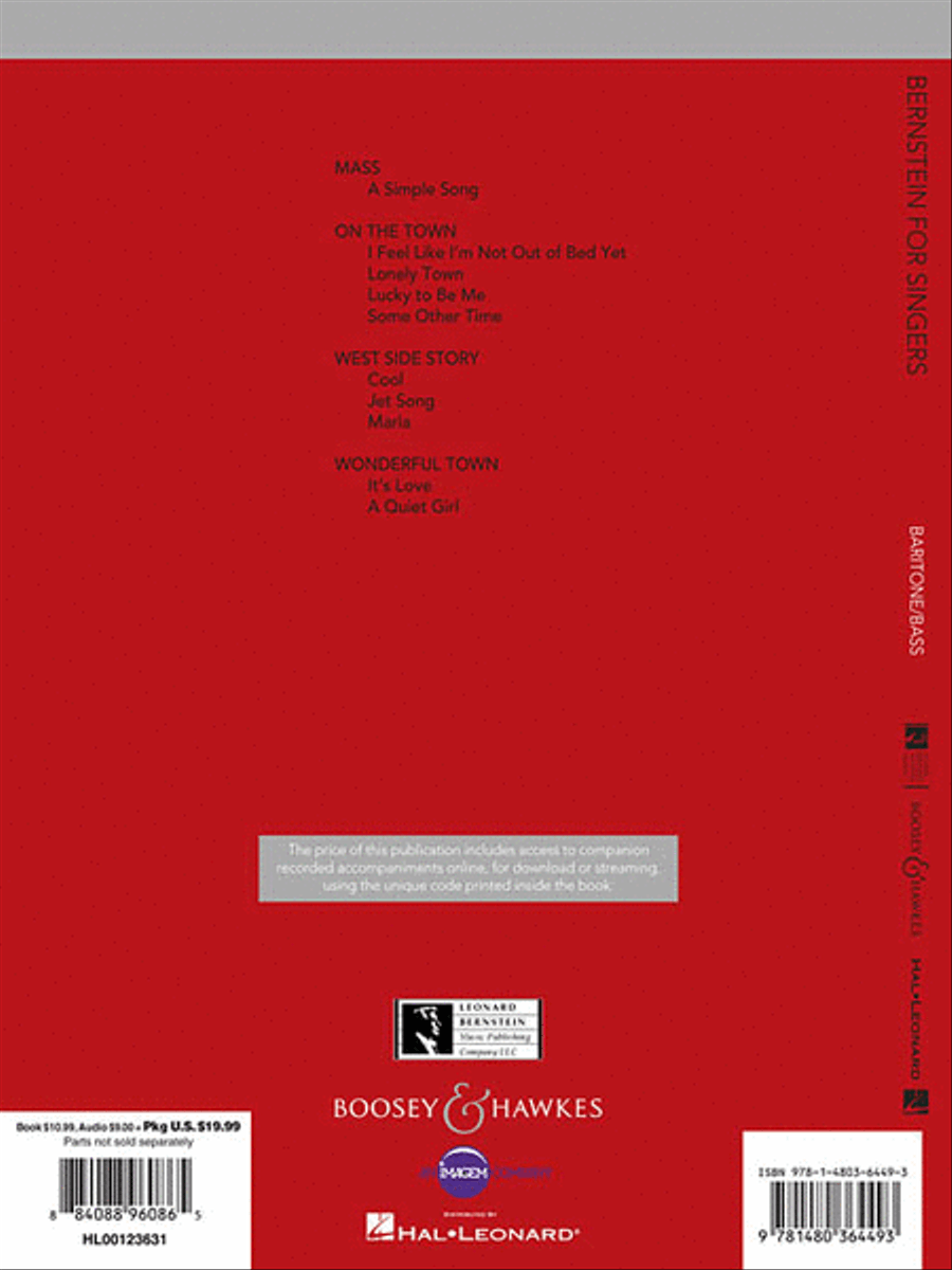 Bernstein for Singers - Baritone/Bass Baritone Voice scores gallery preview page 2