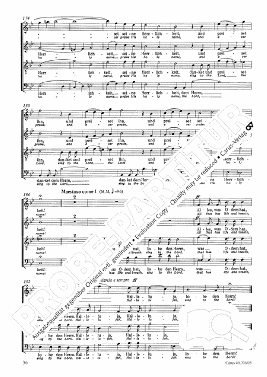 Hymn of Praise, MWV A 18 Hymn of Praise, MWV A 18 SSAATB scores gallery preview page 38