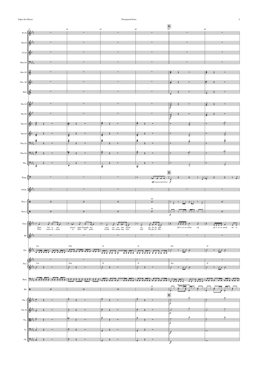 Enjoy The Silence Full Orchestra scores gallery preview page 3