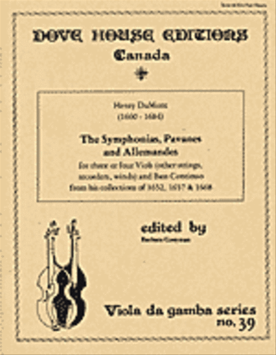 The Symphonias, Pavanes & Allemandes Recorder scores gallery preview page 1