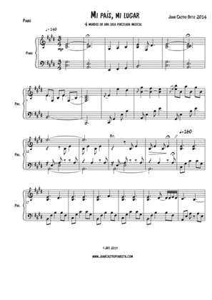 "Mi país, mi lugar" Bomba - Pasillo - Piano Solo - Juan Castro Pianista.