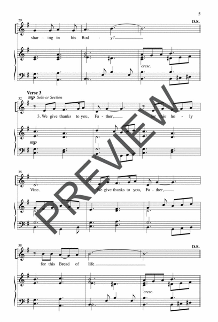 Take This Bread 4-Part scores gallery preview page 5