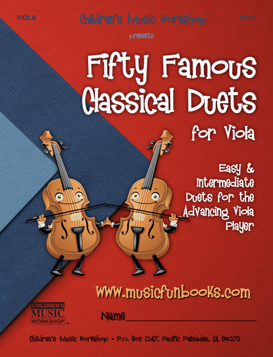 Fifty Famous Classical Duets for Viola String Duet scores gallery preview page 1
