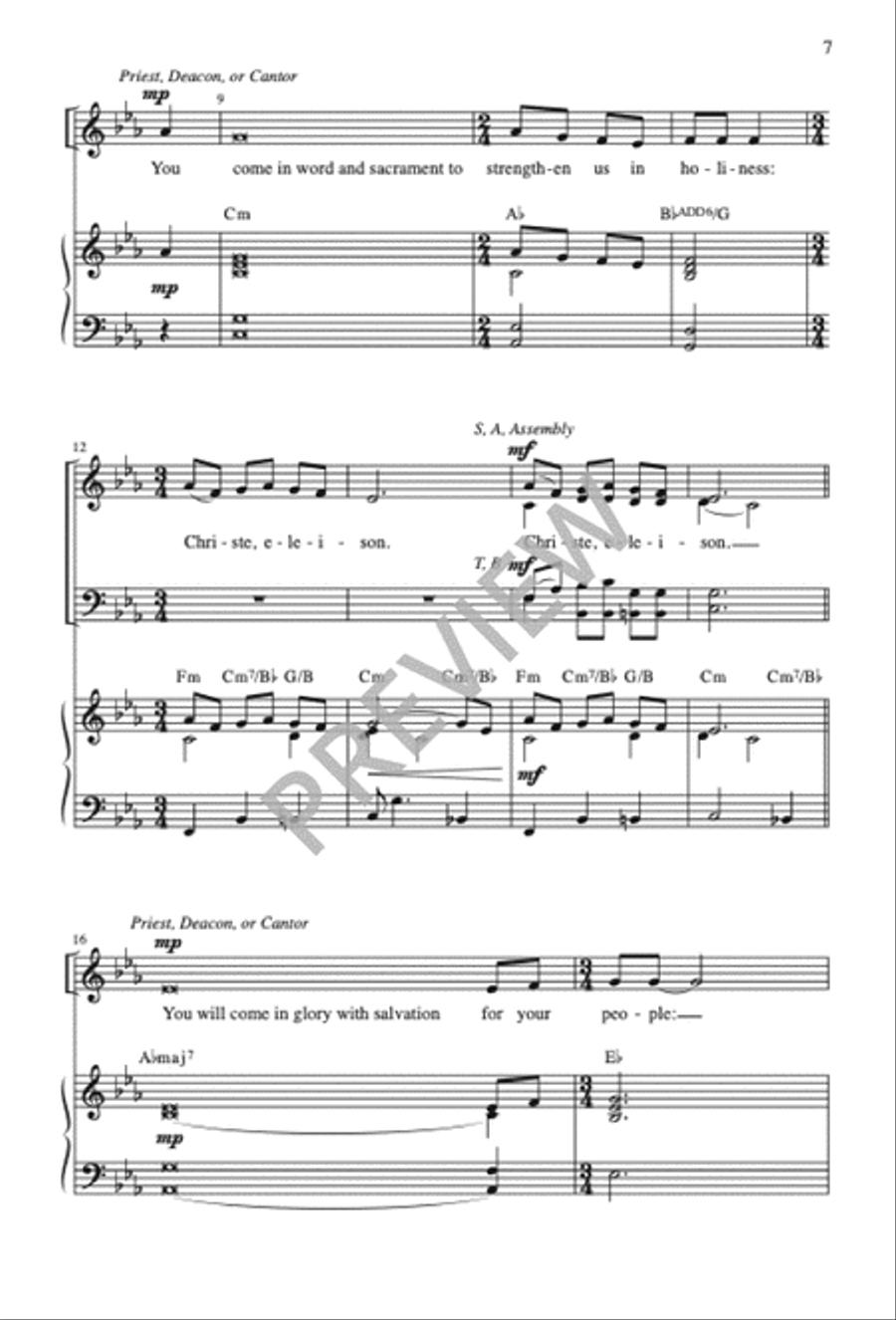Missa de Lumine Missa de Lumine 4-Part scores gallery preview page 9