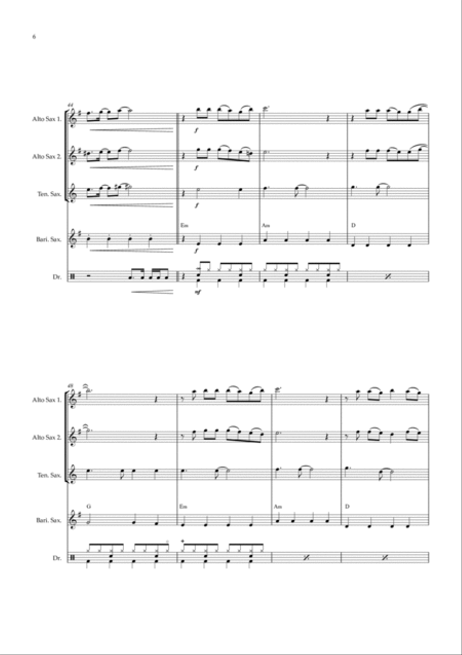 Flowers Saxophone Quartet scores gallery preview page 6
