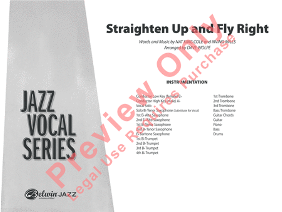 Straighten Up and Fly Right Jazz Ensemble scores gallery preview page 2
