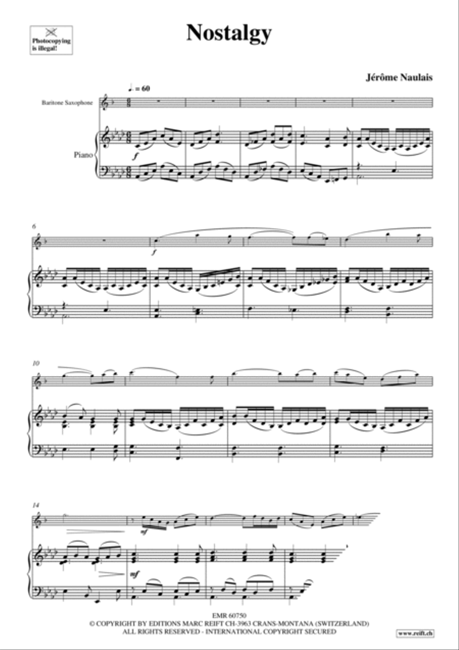 Nostalgy Baritone Saxophone scores gallery preview page 4