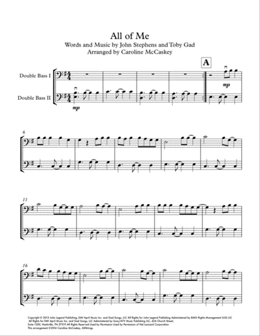 All Of Me All Of Me String Duet scores gallery preview page 2