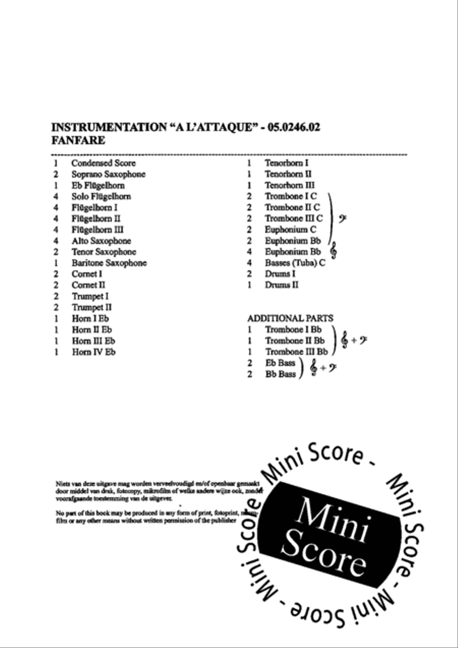 A l'Attaque A l'Attaque Fanfare Band scores gallery preview page 4