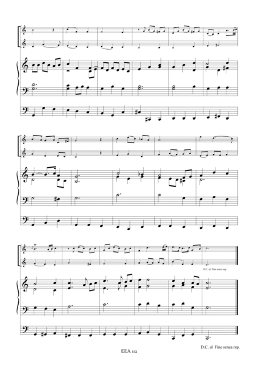 Be you with me / Bist Du bei mir from BWV 508 - arrangement for two trumpets and organ Trumpet Duet scores gallery preview page 5