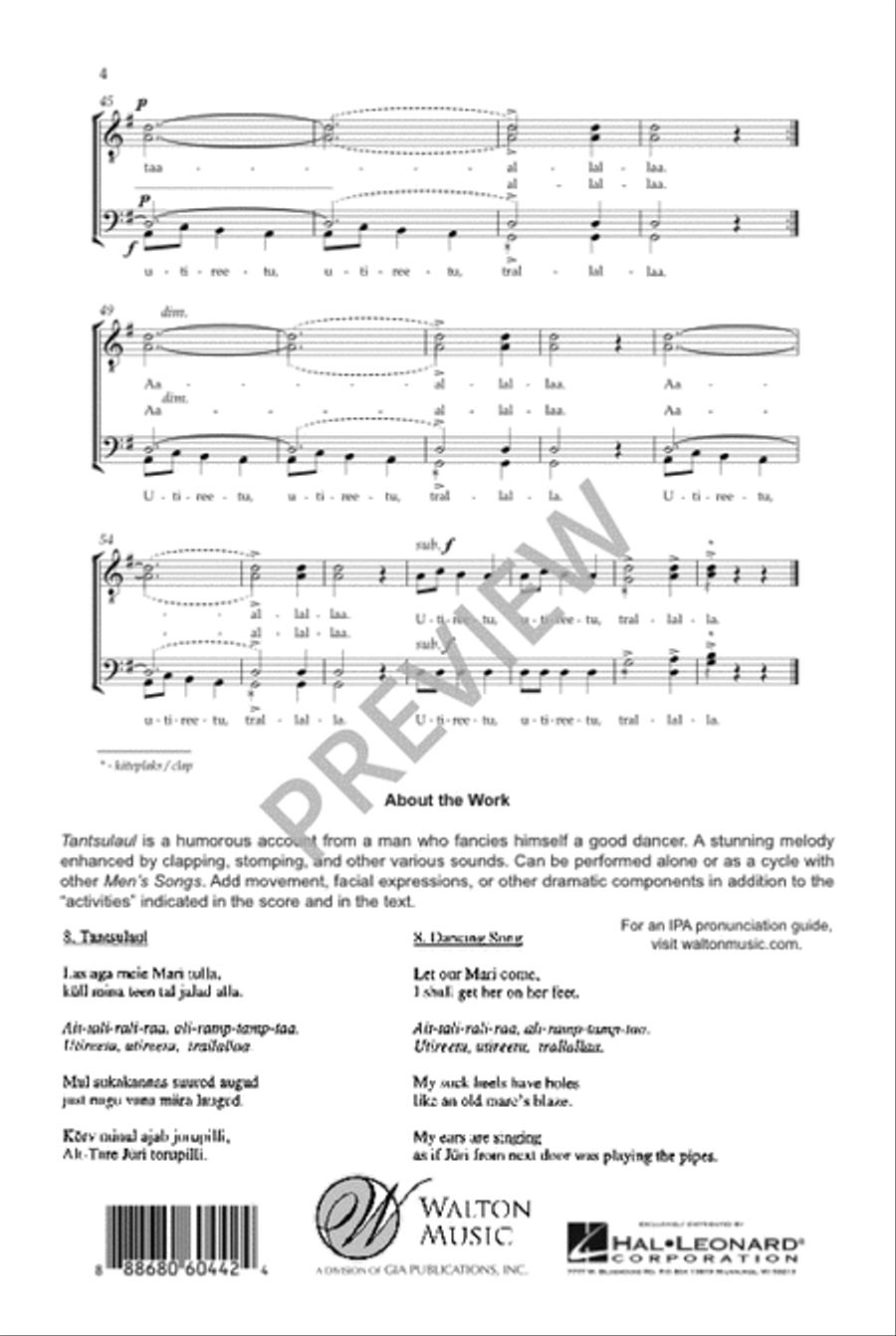 Tantsulaul Tantsulaul TTBB scores gallery preview page 5