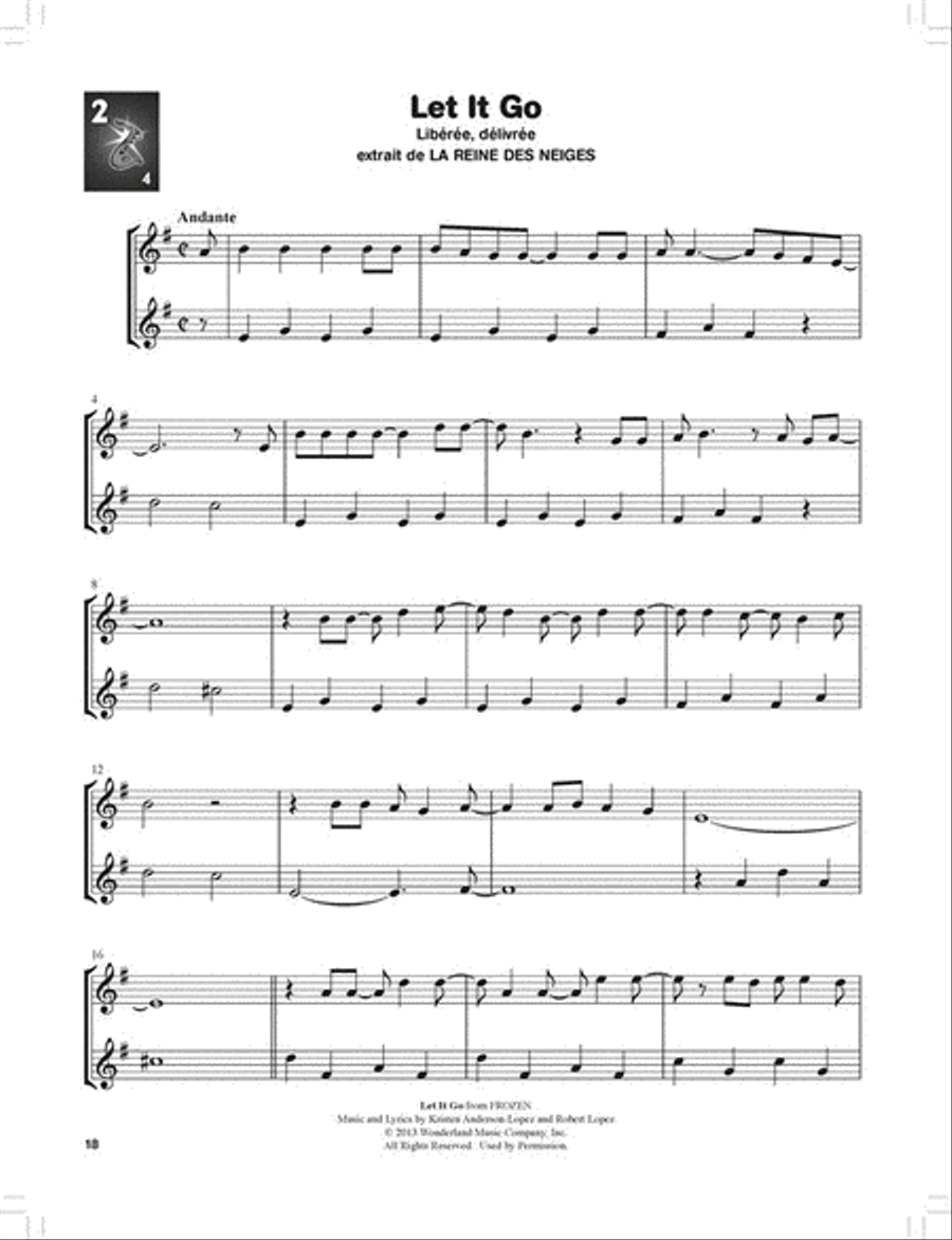 Écouter, lire & jouer - Les Duos Disney Saxophone scores gallery preview page 3