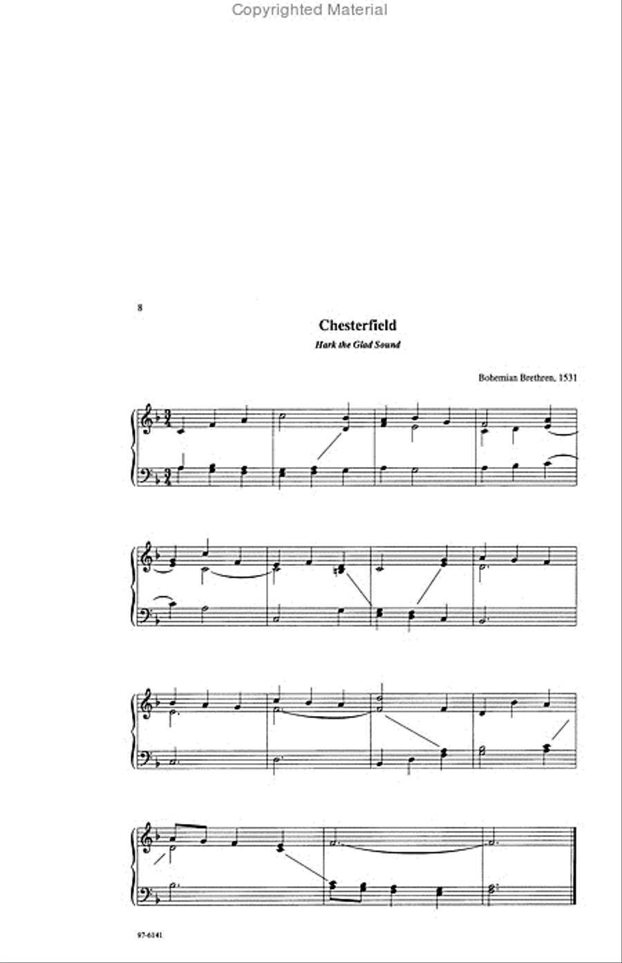 Easy Hymn Accompaniments for Organ or Piano Organ scores gallery preview page 3