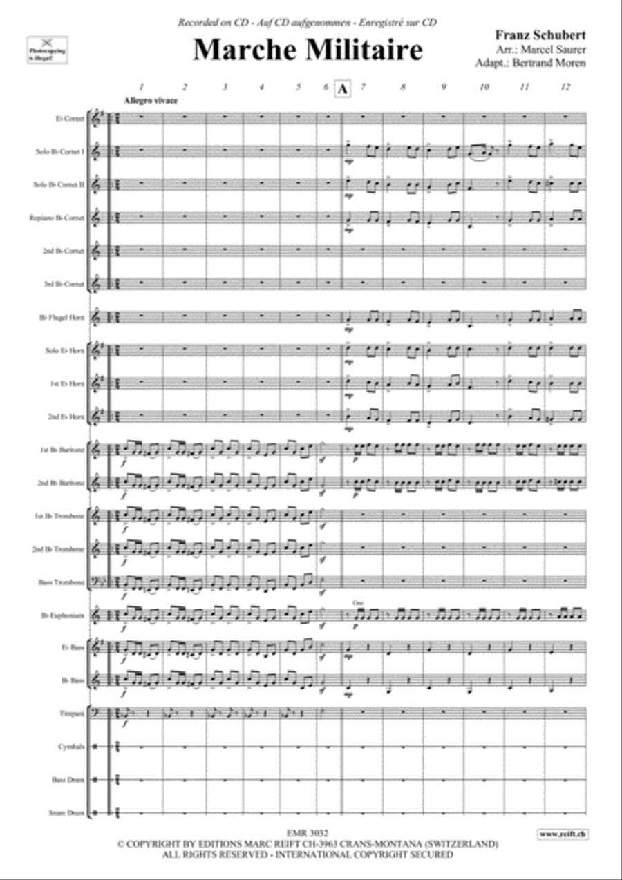 Marche Militaire Brass Band scores gallery preview page 4