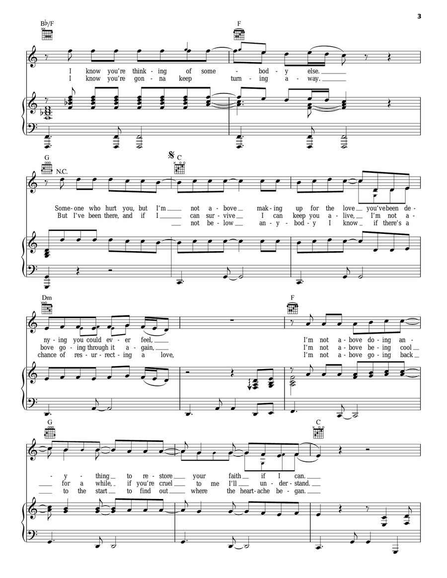 An Innocent Man Piano, Vocal, Guitar scores gallery preview page 3