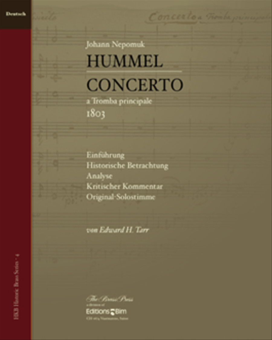 J.N. Hummel, Concerto a Tromba principale (1803) Trumpet Solo scores gallery preview page 1