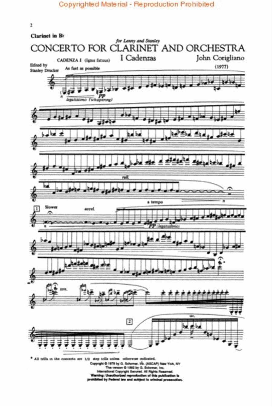 Clarinet Concerto – Revised Edition Orchestra scores gallery preview page 4